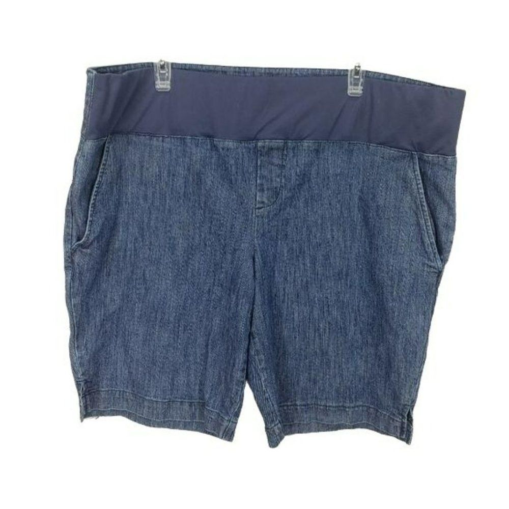 New Edition Maternity Women's Blue Jean Shorts‎ Size XL